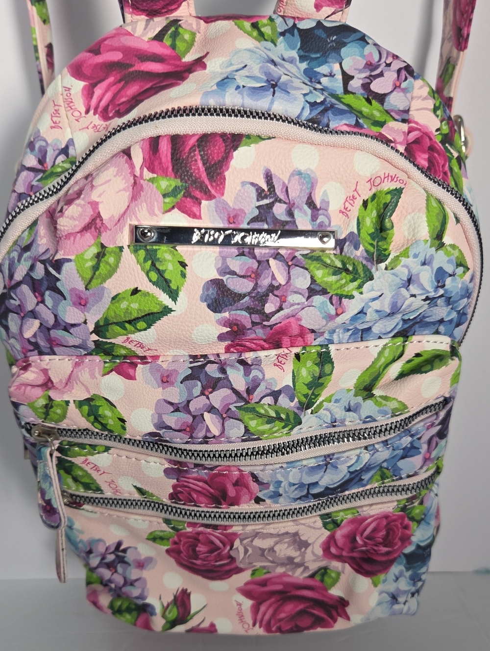 Betsey Johnson Floral Convertible Backpack - Pink Multi